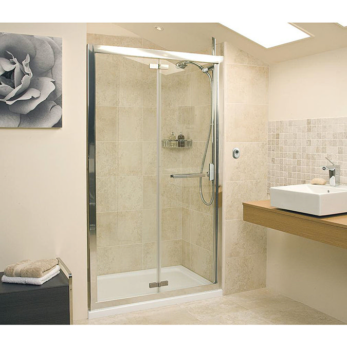 Roman - Embrace Bi-Fold Shower Door - Various Size Options Large Image