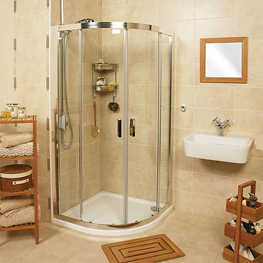 Roman - Embrace Twin Door Quadrant Shower Enclosure - 3 Size Options Profile Large Image