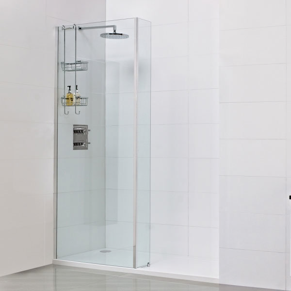 Roman - Embrace Walk-in Alcove Shower Enclosure with Tray and Waste - 2 Size Options Large Image