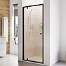 Roman Haven6 Matt Black Frame Pivot Door - 800mm - H3P8CB Large Image