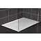 Roman - Infinity 40mm Low Profile Stone Rectangular Shower Tray - Gloss White - Various Size Options