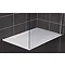 Roman - Infinity 40mm Low Profile Stone Rectangular Shower Tray - Matt White - Various Size Options