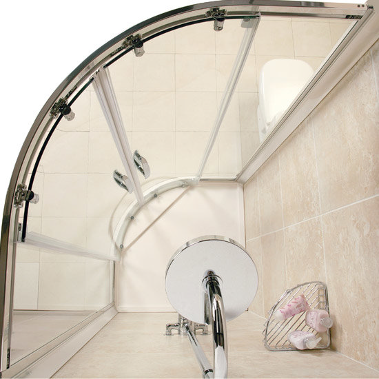Roman - Infinity 40mm Low Profile Stone Quadrant Shower Tray - 900 x 900mm - Various Colour Options