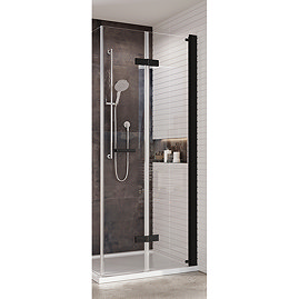 Roman Innov8 Black Bifold Corner Shower Door - 800mm