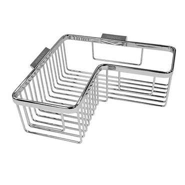 Roman L-Shaped Corner Shower Basket Chrome