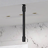 Roman Liberty Black Clear Glass Wetroom Screen + Ceiling Arm Support - Various Sizes (2000mm High)  