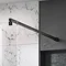Roman Liberty Black Clear Glass Wetroom Screen + Wall Arm Support - Various Sizes (2000mm High)  Fea