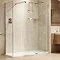 Roman Lumin8 1450mm Colossus Curved Wetroom Shower Panel With Side Panel Large Image