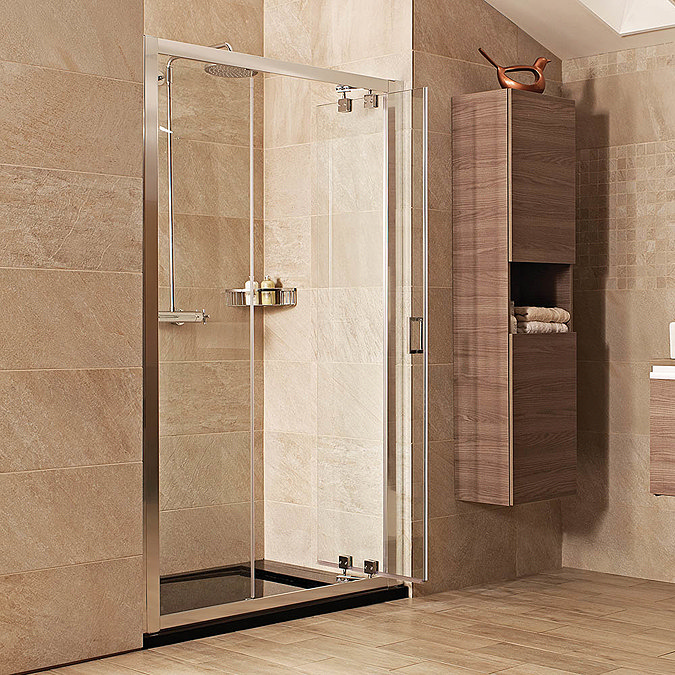 Roman Lumin8 Inward-Opening Shower Door - Various Size Options  In Bathroom Large Image