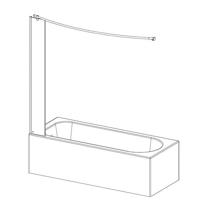 Roman Lumin8 Mini Fixed Bath Screen Feature Large Image