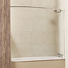 Roman Lumin8 Mini Fixed Bath Screen & Curved Rail Large Image