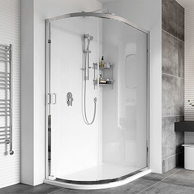 Roman Haven8 One Door Offset Quadrant Shower Enclosure - Various Size Options Large Image