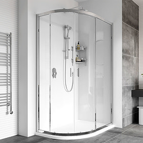 Roman - Haven8 Two Door Offset Quadrant Shower Enclosure - Various Size Options Large Image