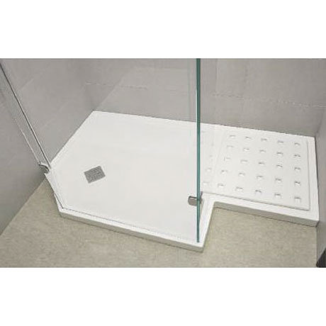 Roman Sculptures Angled Walk-In Shower Tray Large Image
