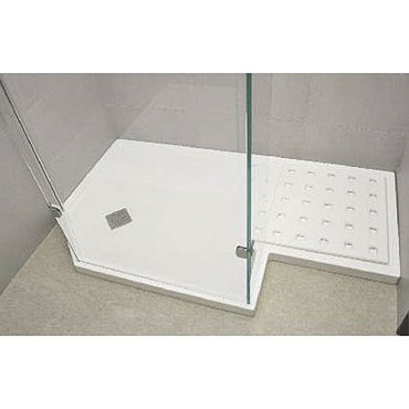 Roman Sculptures Angled Walk-In Shower Tray Profile Large Image