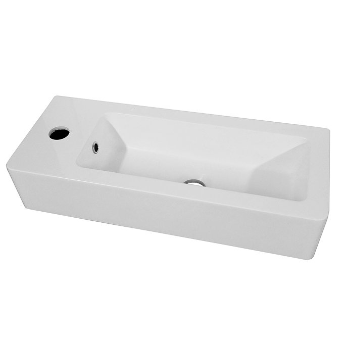 Ronda 500mm White Ash 2-In-1 Combined Wash Basin & Toilet Feature Large Image