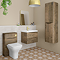 Monza Chestnut 600mm Wide Wall Mounted Vanity Unit