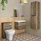 Monza Chestnut Tall Wall Hung Storage Unit - 1500mm High