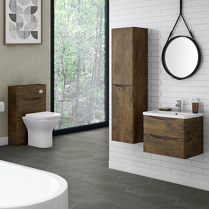 Monza Chestnut 500mm Wide WC Unit (Depth 200mm)