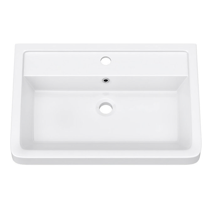 Monza White Ash 600mm Wide Wall Mounted Vanity Unit