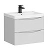 Monza White Ash 600mm Wide Wall Mounted Vanity Unit