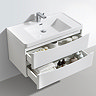 Ronda White Ash 900mm Wide Wall Mounted Vanity Unit Profile Large Image