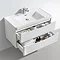 Ronda White Ash 900mm Wide Wall Mounted Vanity Unit Profile Large Image