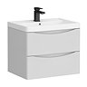 Monza White Ash Wall Hung Bathroom Furniture Package