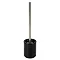 Rondo Black Toilet Brush & Holder Large Image