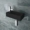 Rondo Black 365 x 180mm Wall Hung Small Cloakroom Basin 1TH  Feature Large Image