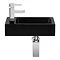 Rondo Black 365 x 180mm Wall Hung Small Cloakroom Basin 1TH  Large Image