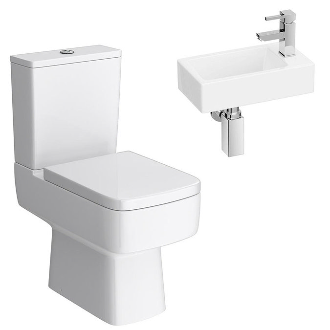 Rondo Cloakroom Suite (Toilet + Wall Hung Basin)  Standard Large Image