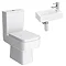 Rondo Cloakroom Suite (Toilet + Wall Hung Basin)  Standard Large Image