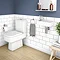 Rondo Cloakroom Suite (Toilet + Wall Hung Basin) Large Image