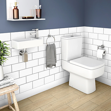 Rondo Cloakroom Suite (Toilet + Wall Hung Basin)  Profile Large Image