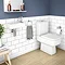 Rondo RH Cloakroom Suite (Toilet + Wall Hung Basin) Large Image