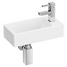 Rondo Wall Hung Small Cloakroom Basin 1TH - 365 x 185mm  Profile Large Image