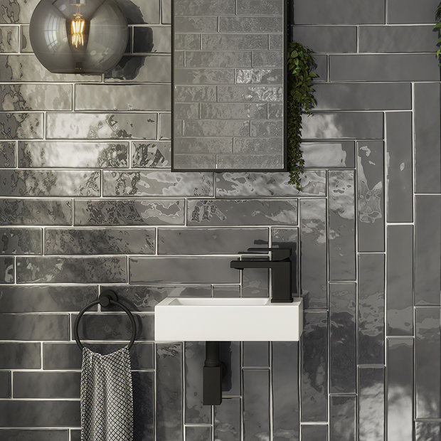 Rondo Wall Hung Small Cloakroom Basin 1TH - 365 x 180mm  Feature Large Image