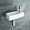 Rondo Wall Hung Small Cloakroom Basin 1TH - 365 x 180mm Right Hand