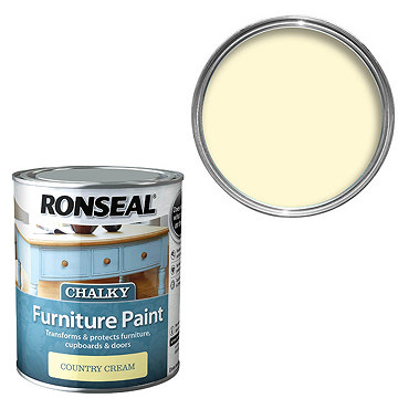 Ronseal Chalky Furniture Paint - Country Cream  Profile Large Image