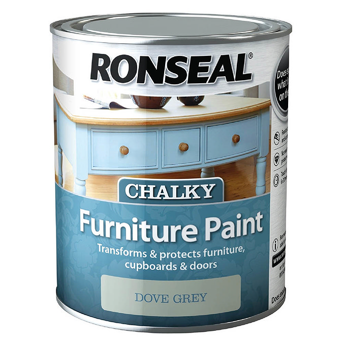 Ronseal Chalky Furniture Paint - Dove Grey  Profile Large Image