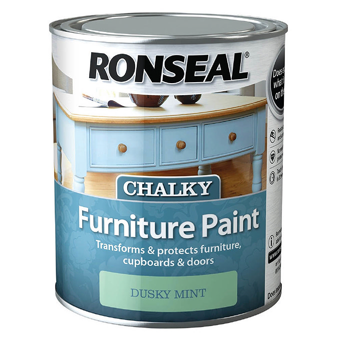 Ronseal Chalky Furniture Paint - Dusky Mint  Profile Large Image