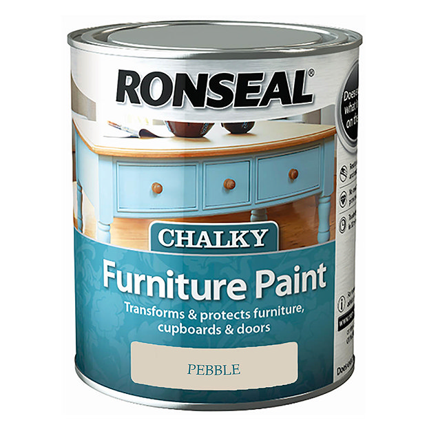 Ronseal Chalky Furniture Paint - Pebble  Profile Large Image