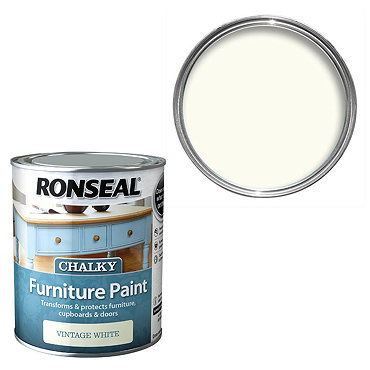 Ronseal Chalky Furniture Paint - Vintage White  Profile Large Image