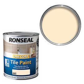 Ronseal One Coat Tile Paint 750ml - Magnolia Satin Medium Image