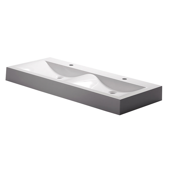 Roper Rhodes 1200mm Isocast Double Basin - CON1200W Large Image