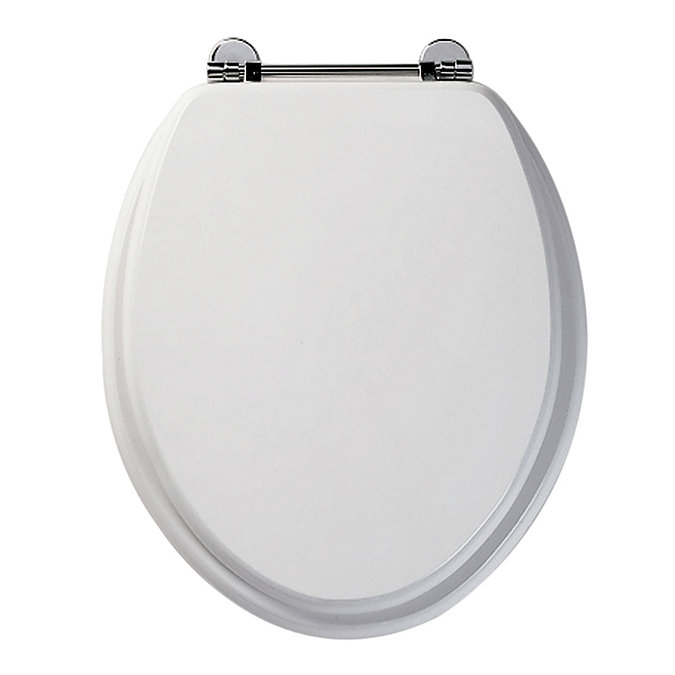 Roper Rhodes Axis Wooden Toilet Seat - White Large Image