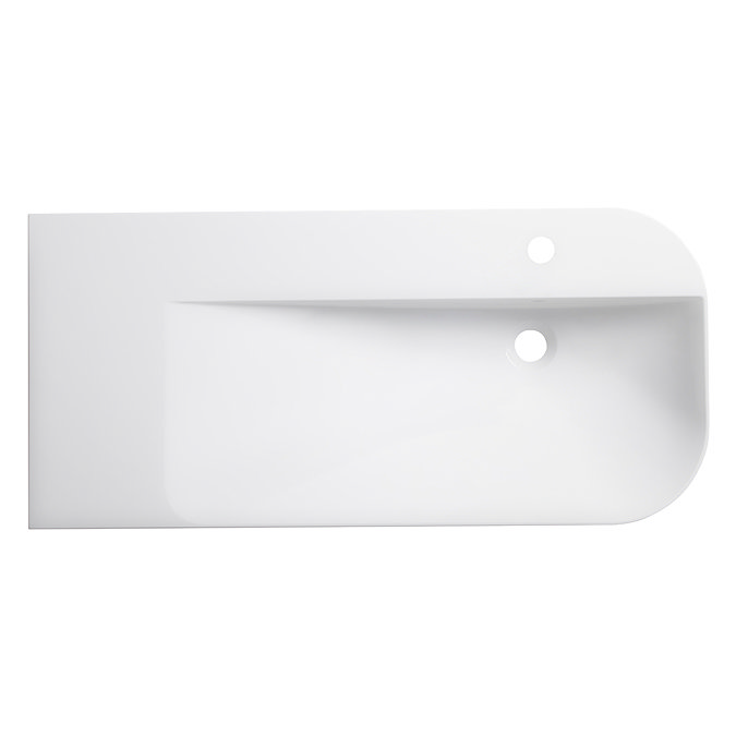 Roper Rhodes Cirrus 900mm Wall Mounted Unit & Basin - Fineline Gray - Right Hand  Profile Large Imag