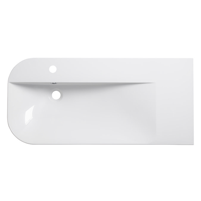 Roper Rhodes Cirrus 900mm Wall Mounted Unit & Basin - Gloss Clay - Left Hand  Profile Large Image