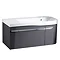 Roper Rhodes Cirrus 900mm Wall Mounted Unit & Basin - Gloss Clay - Right Hand Large Image